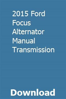2015 ford focus manual pdf